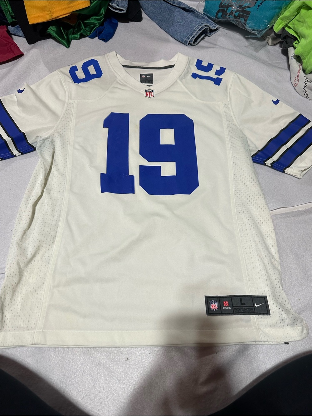 Dallas Cowboys #19 Nike NFL On Field Football Jersey White Men’s Large